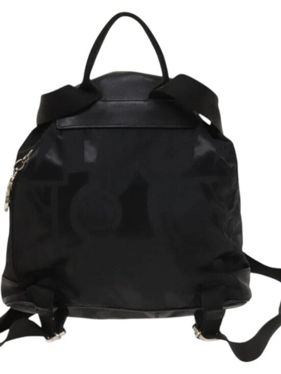 Salvatore Ferragamo Backpack Nylon Black Silver Auth 130220 main image 14